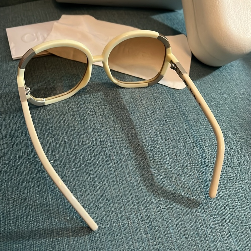 Chloe Cream Sunglasses Full Inclusion NWT - Picture 4 of 11